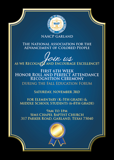 » Honor Roll and Perfect Attendance Recognition Ceremony NAACP Garland ...